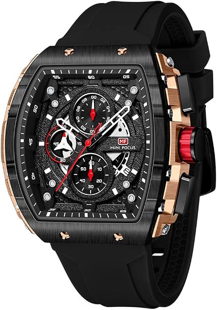 Reloj Mini Focus hombre deportivo cuarzo cronógrafo silicona