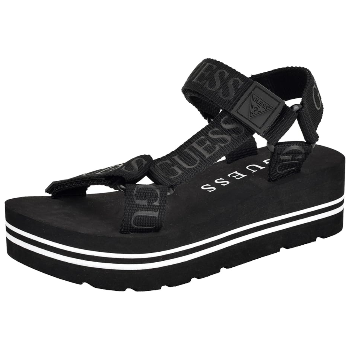 Sandalia Guess Avin Mujer – Original Importada Negro