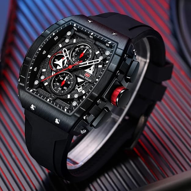 Reloj Mini Focus hombre deportivo cuarzo cronógrafo silicona