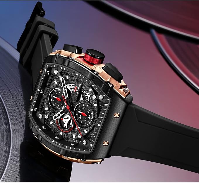 Reloj Mini Focus hombre deportivo cuarzo cronógrafo silicona