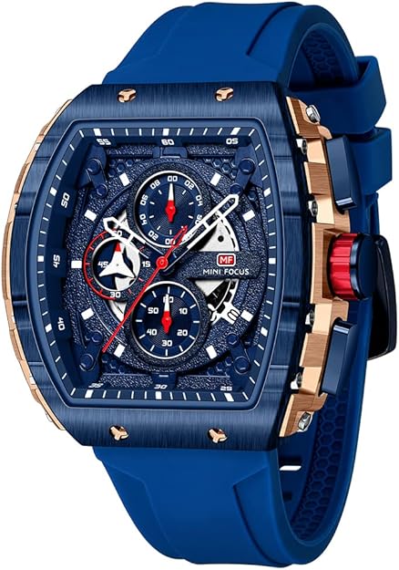 Reloj Mini Focus hombre deportivo cuarzo cronógrafo silicona