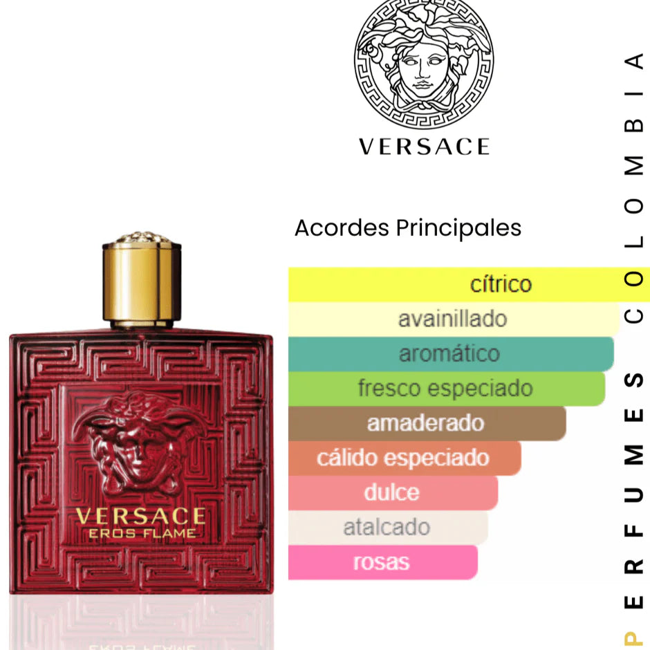 Perfume Original Versace Eros Flame X 100 Ml Hombre