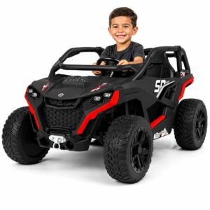 Carro Eléctrico Infantil 24V con 4 Motores, Control Remoto y Puesto para 2 Niños