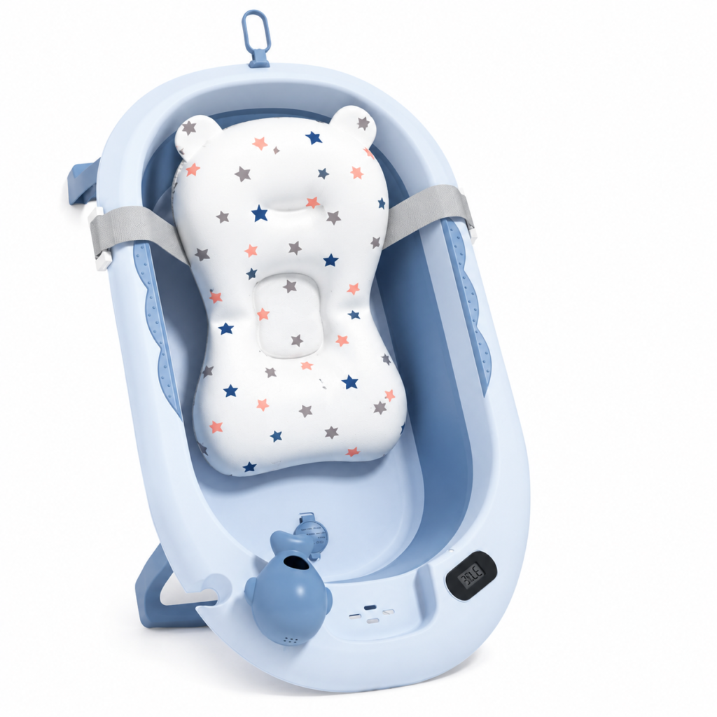 Bañera Plegable Para Bebe Con Termómetro