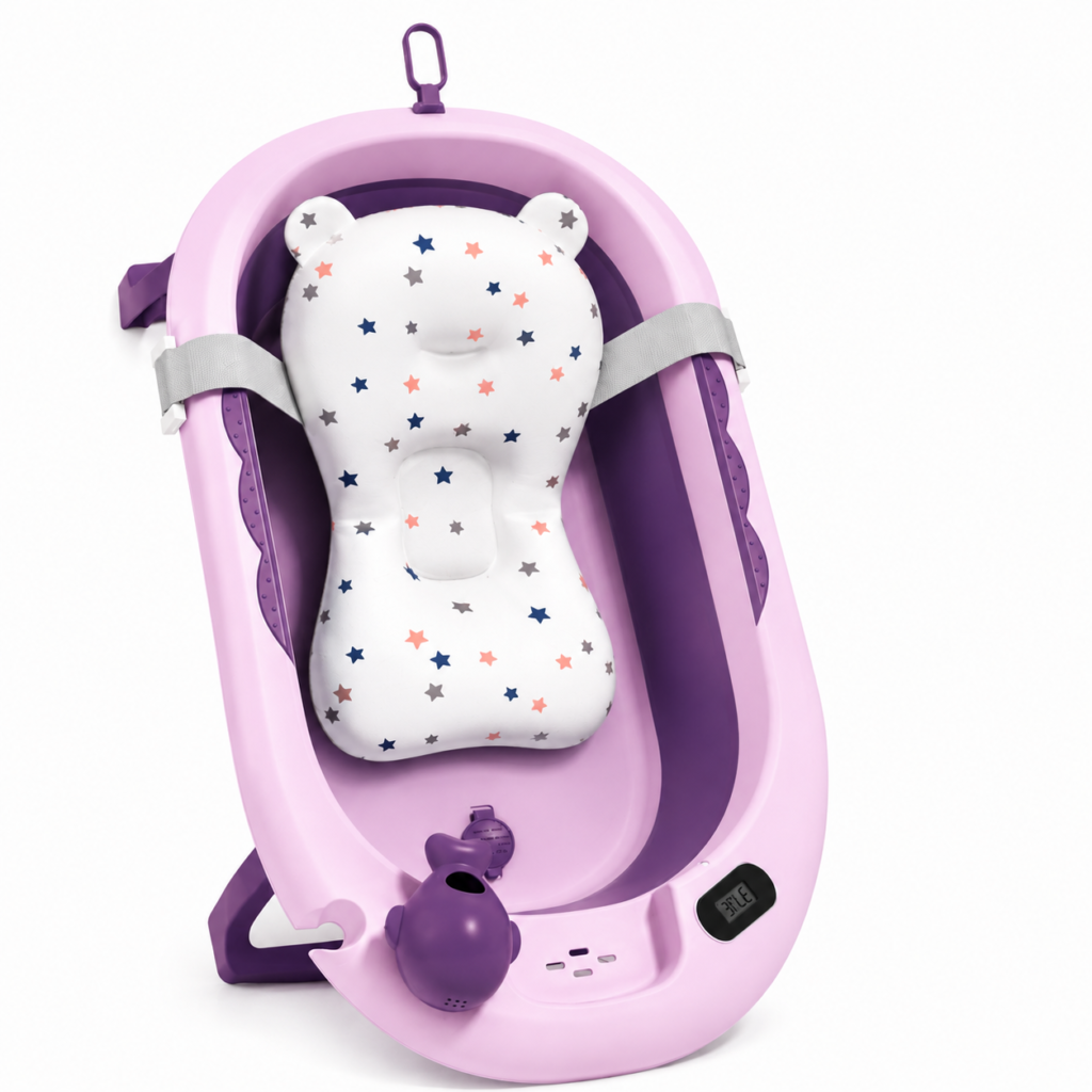 Bañera Plegable Para Bebe Con Termómetro