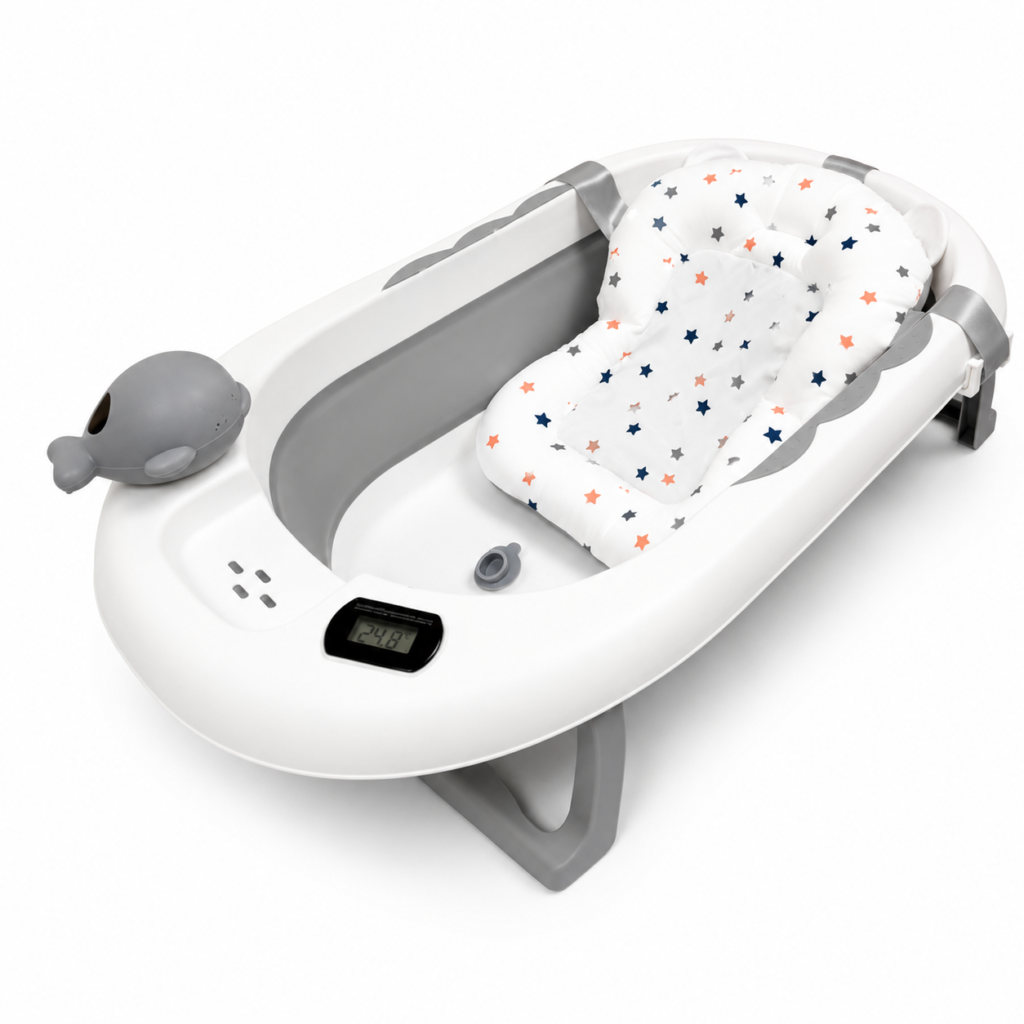 Bañera Plegable Para Bebe Con Termómetro