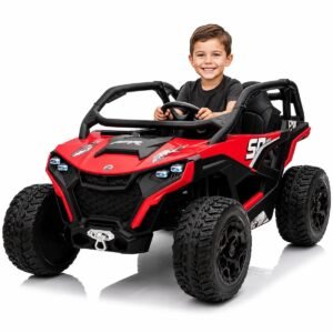 Carro Eléctrico Infantil 24V con 4 Motores, Control Remoto y Puesto para 2 Niños
