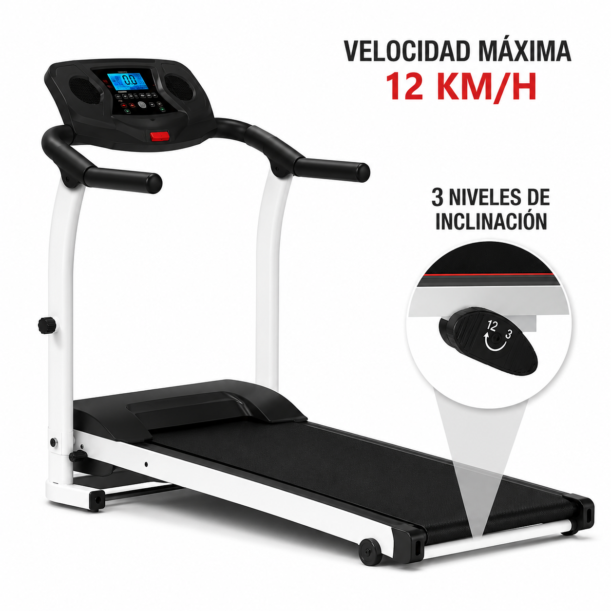 Caminadora Eléctrica Multifuncional – Compacta con Monitor Digital Generico - Image 3