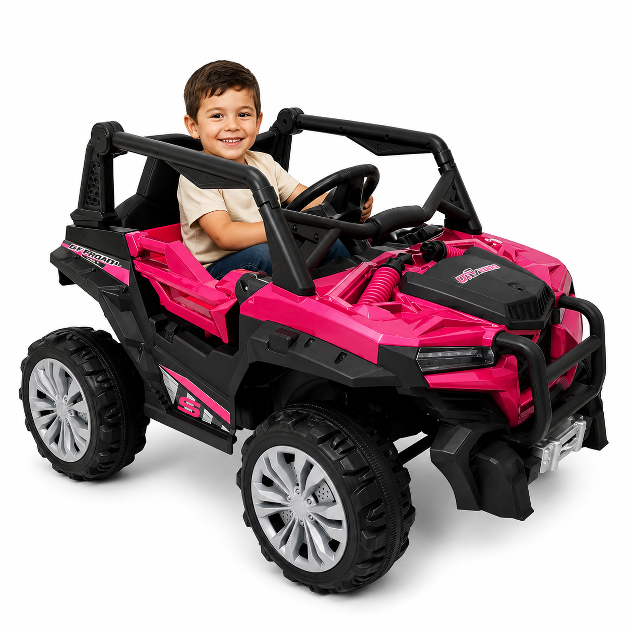 Carro Montable Eléctrico Infantil Razer 12V con 5 Motores, Control Remoto y Llantas de Goma