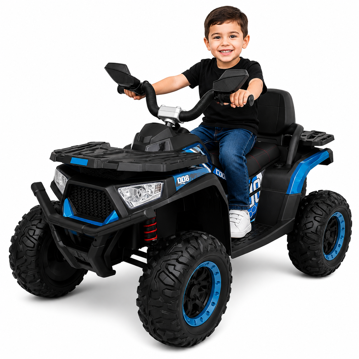 Cuatrimoto Eléctrica Infantil 12V con 4 Motores, Control Remoto y Llantas de Goma