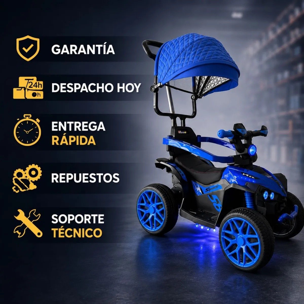 Montable Eléctrico Infantil 3 en 1 con Control Remoto, Bluetooth y Luces LED - Image 3