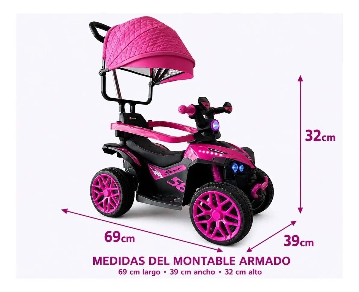 Montable Eléctrico Infantil 3 en 1 con Control Remoto, Bluetooth y Luces LED - Image 4