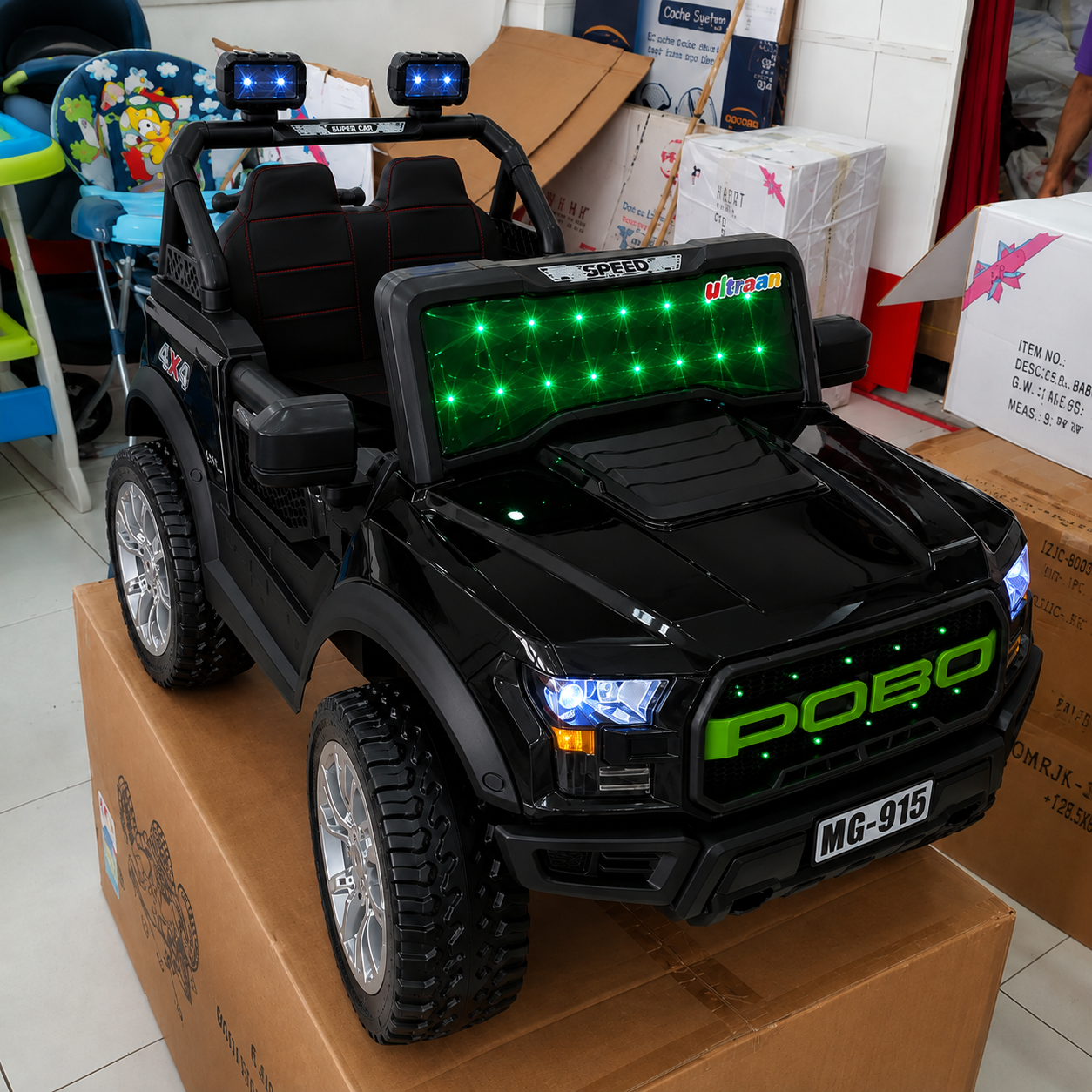 Carro Eléctrico Infantil 12V con Control Remoto y Luces LED - Image 3
