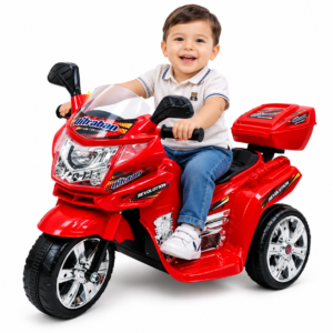 Trimoto Eléctrica Infantil 6V con Bluetooth, Luces LED y Baúl Trasero