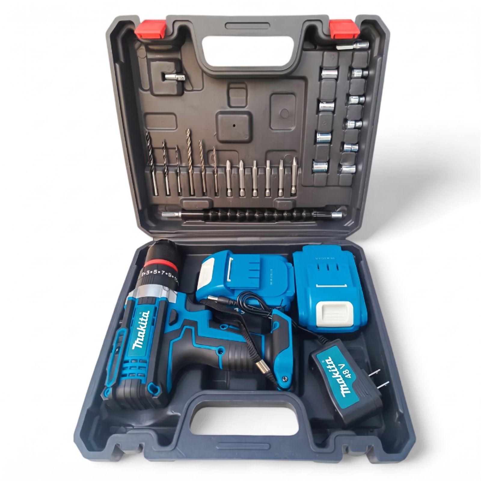 Taladro Percutor Inalámbrico Makita 48V – Mandril Metálico con Accesorios - Image 3