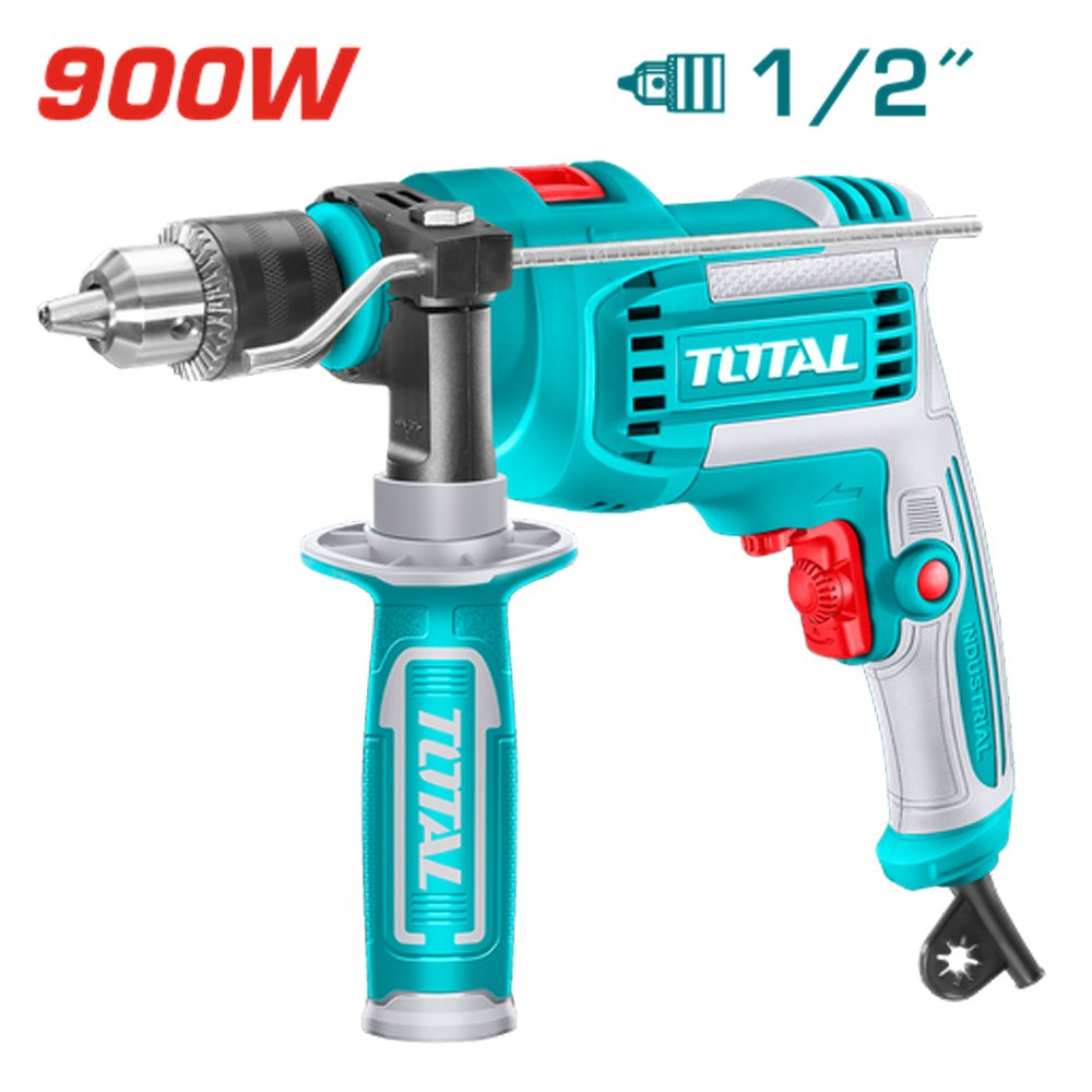 Taladro Percutor Total 900W – Industrial 1/2”
