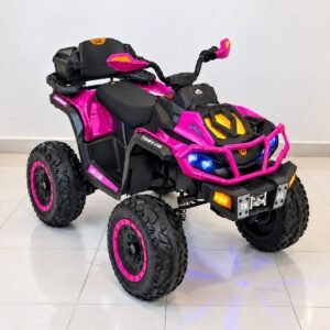 Cuatrimoto Mediana Todoterreno 12V con 4 Motores, Bluetooth y Asiento en Cuero
