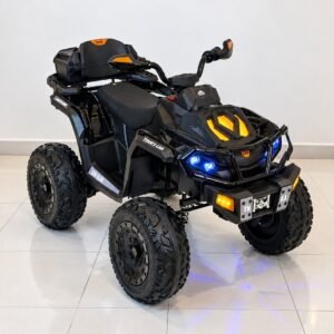 Cuatrimoto Mediana Todoterreno 12V con 4 Motores, Bluetooth y Asiento en Cuero