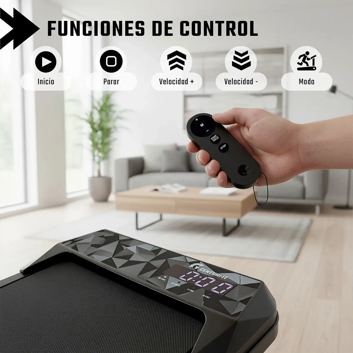 Caminadora Eléctrica Portátil Centurfit 1.5HP – Walking Pad con Bluetooth - Image 2