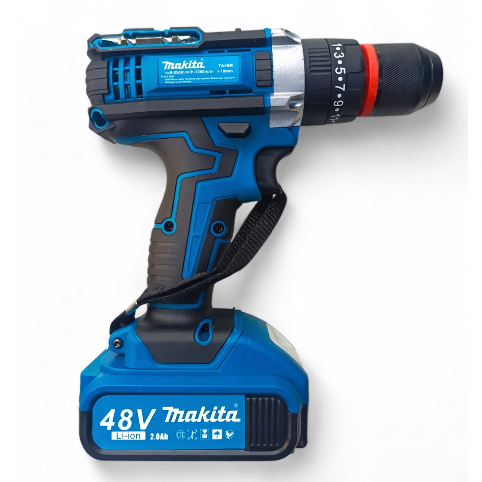 Taladro Percutor Inalámbrico Makita 48V – Mandril Metálico con Accesorios - Image 4