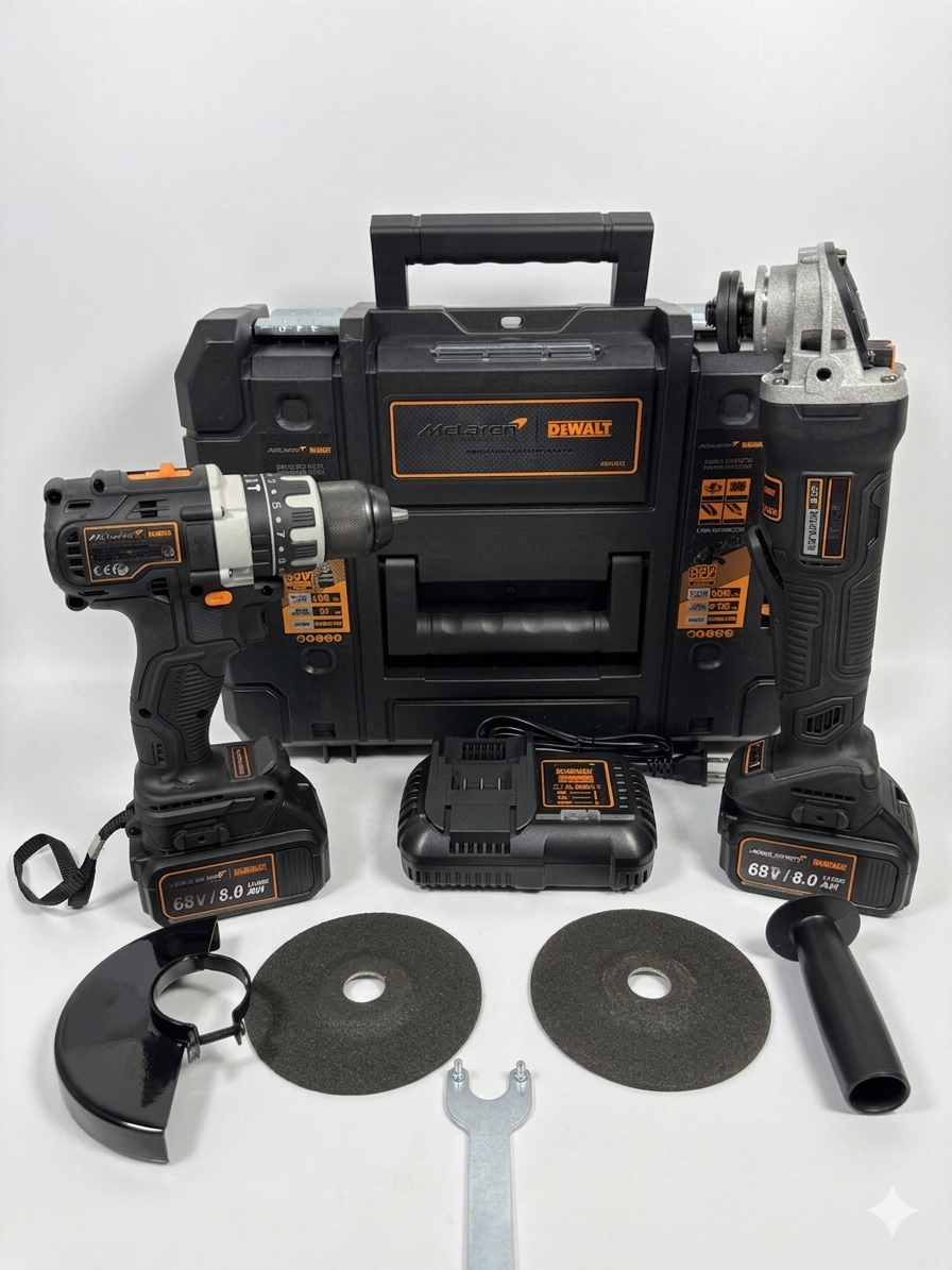 Combo Taladro Y Pulidora Brushless 68v