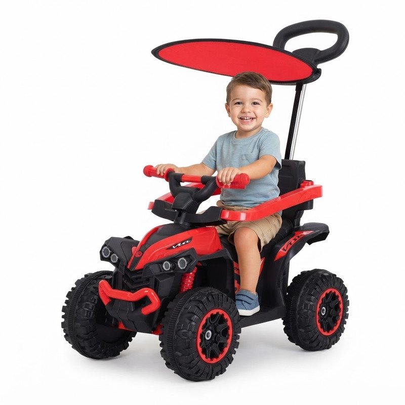 Carro Montable Paseador Infantil 3 en 1 sin Motor con Manija y Aro de Seguridad - Image 3