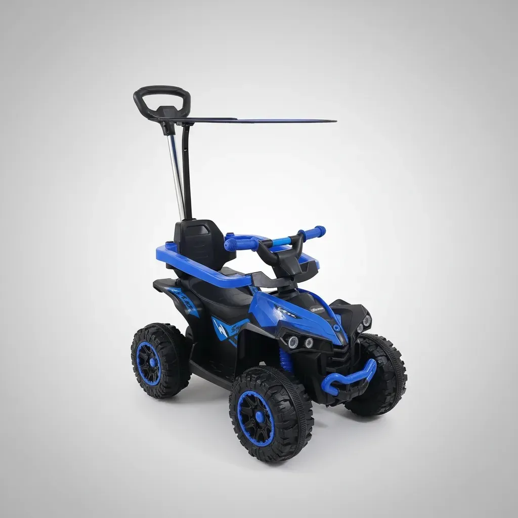 Carro Montable Paseador Infantil 3 en 1 sin Motor con Manija y Aro de Seguridad - Image 6