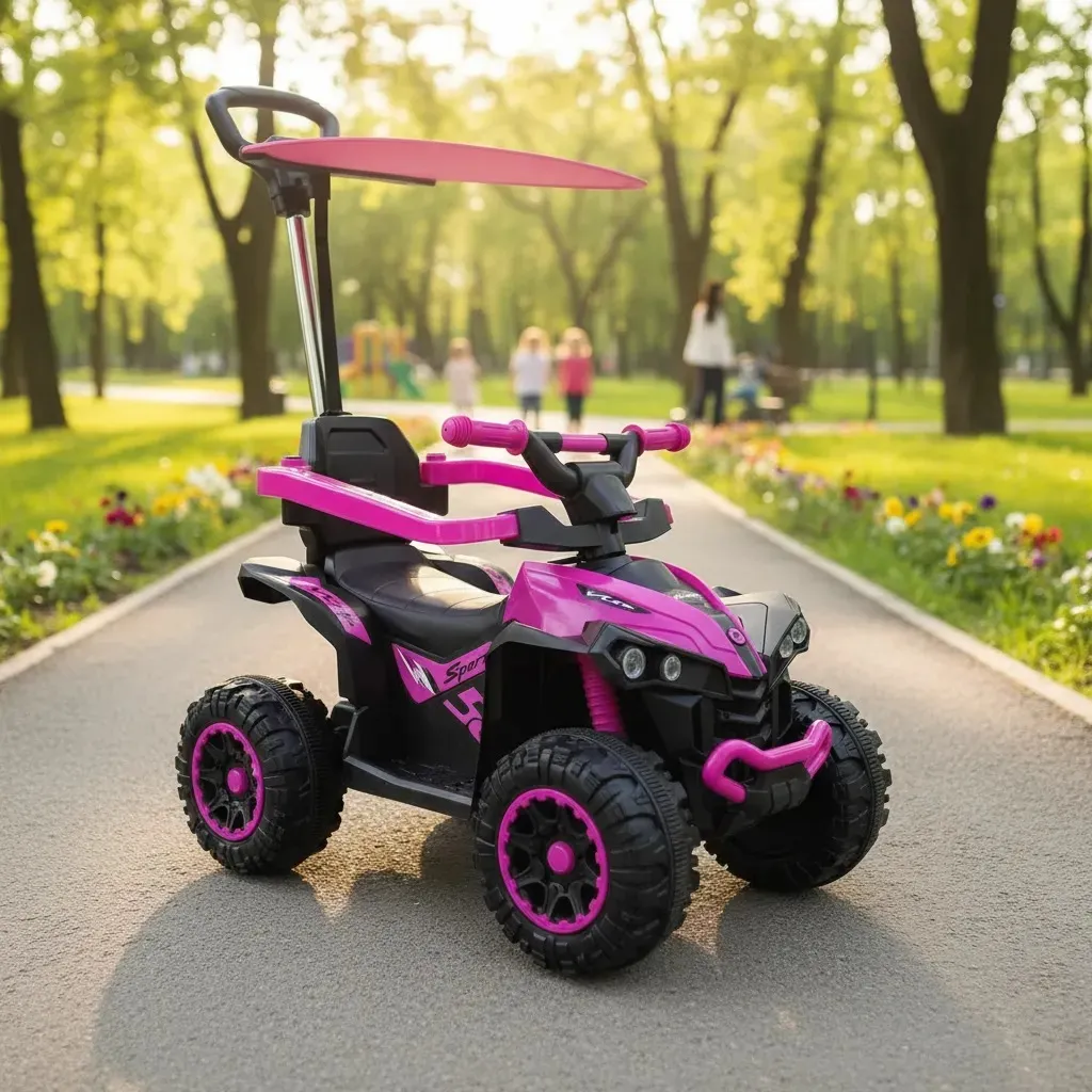 Carro Montable Paseador Infantil 3 en 1 sin Motor con Manija y Aro de Seguridad - Image 2