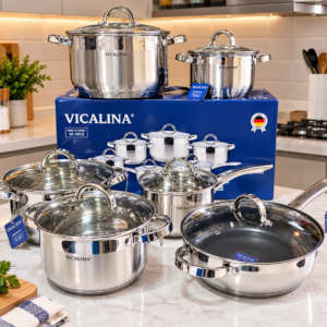 Batería de Ollas 4 Vicalina VL-1013 – Acero Inoxidable