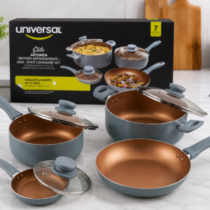 Batería de Cocina Universal Elite – Antiadherente 7 Piezas